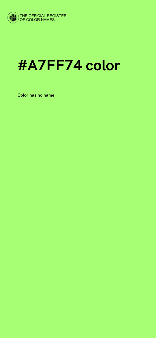 #A7FF74 color image