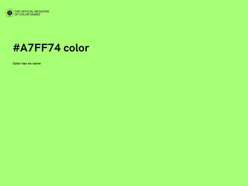#A7FF74 color image