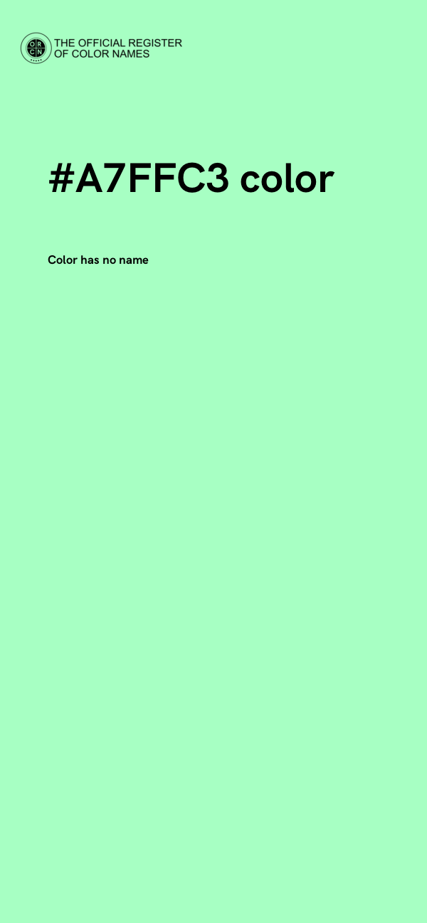 #A7FFC3 color image