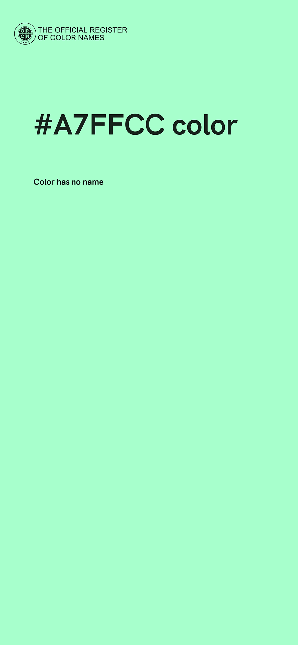 #A7FFCC color image