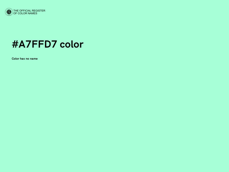 #A7FFD7 color image