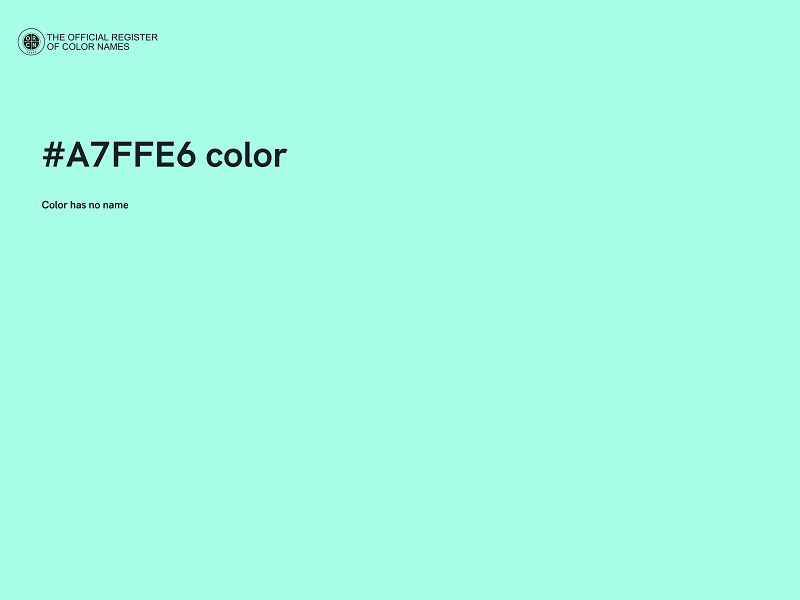 #A7FFE6 color image