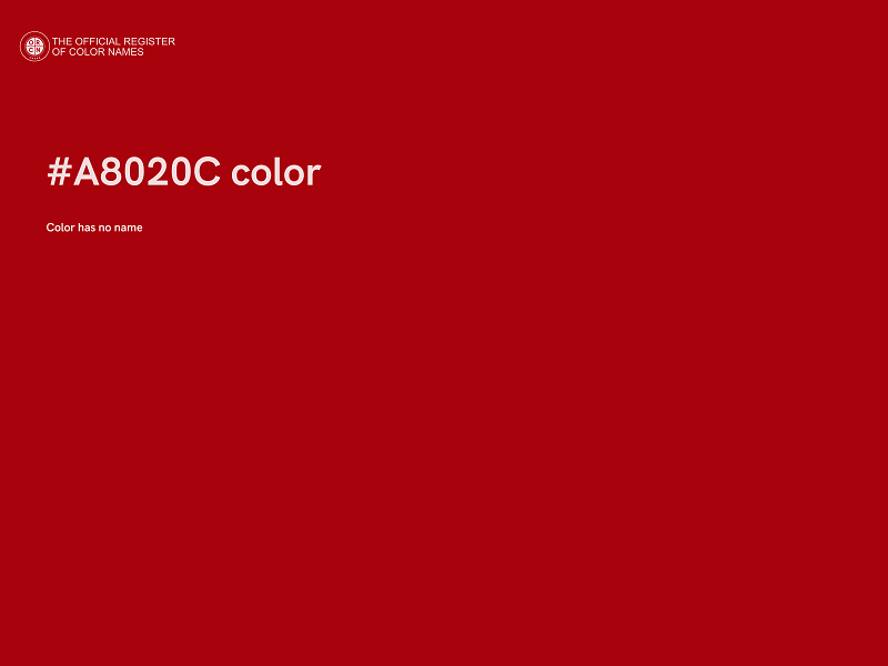 #A8020C color image