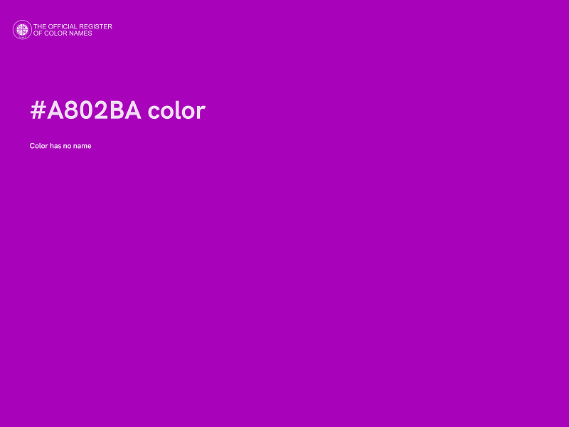 #A802BA color image