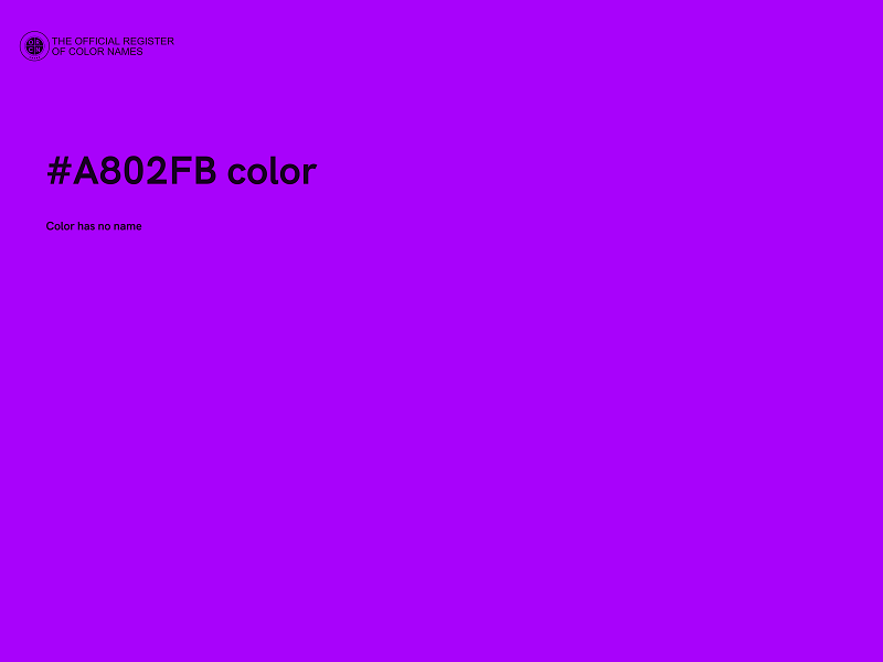 #A802FB color image