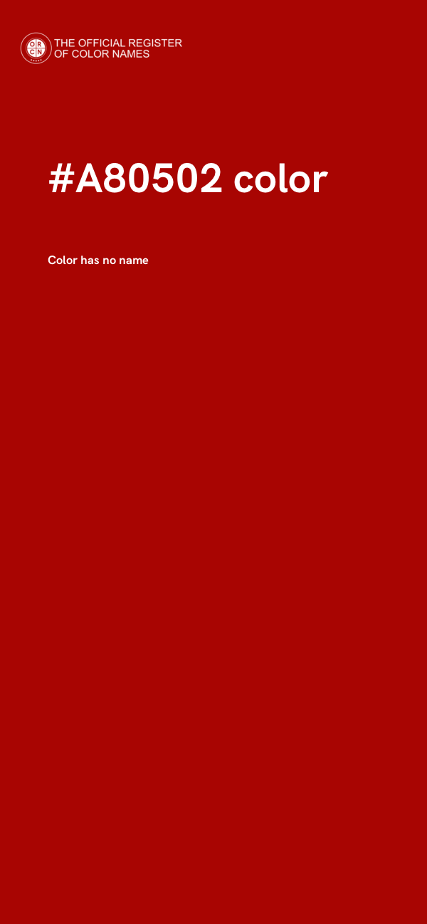 #A80502 color image