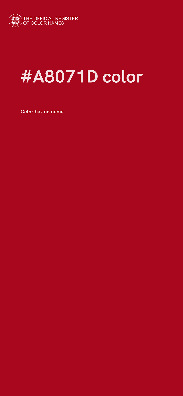#A8071D color image