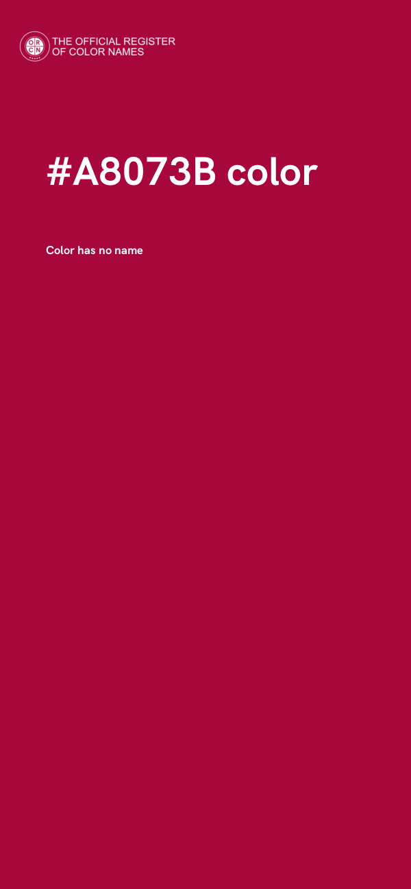#A8073B color image