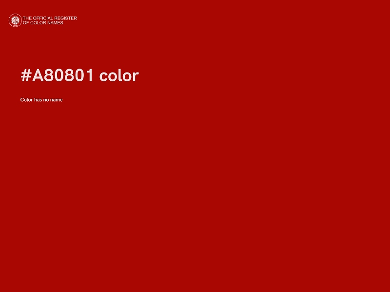 #A80801 color image