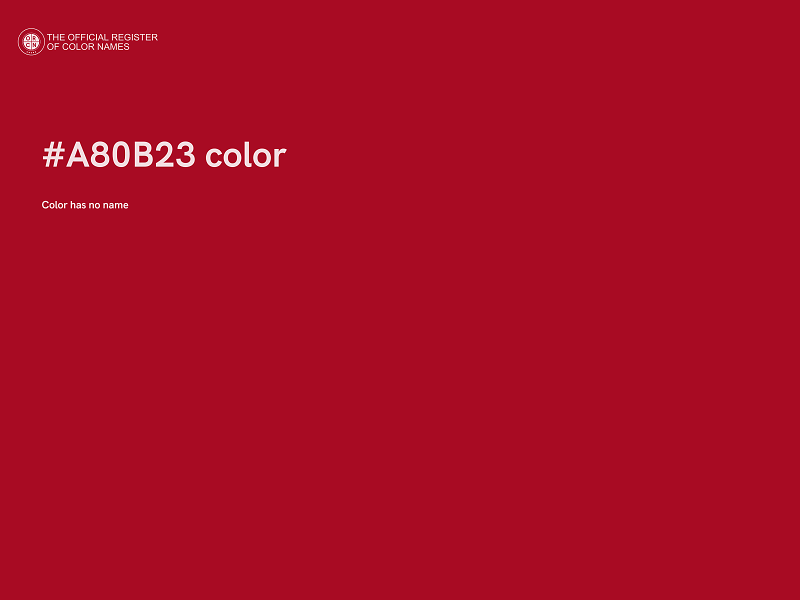 #A80B23 color image