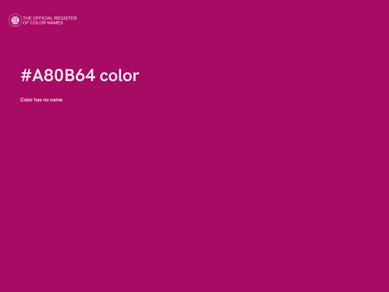 #A80B64 color image