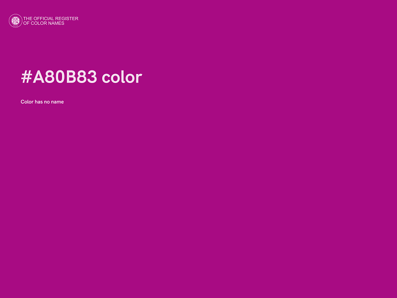 #A80B83 color image