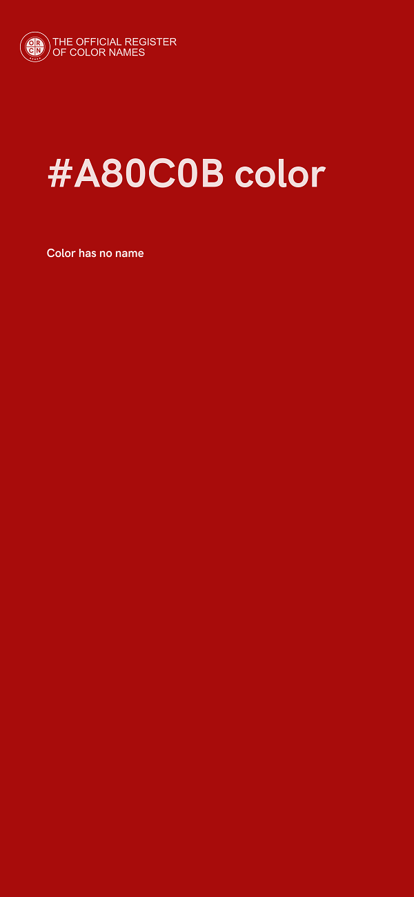 #A80C0B color image