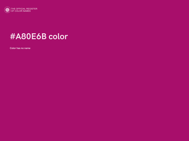 #A80E6B color image