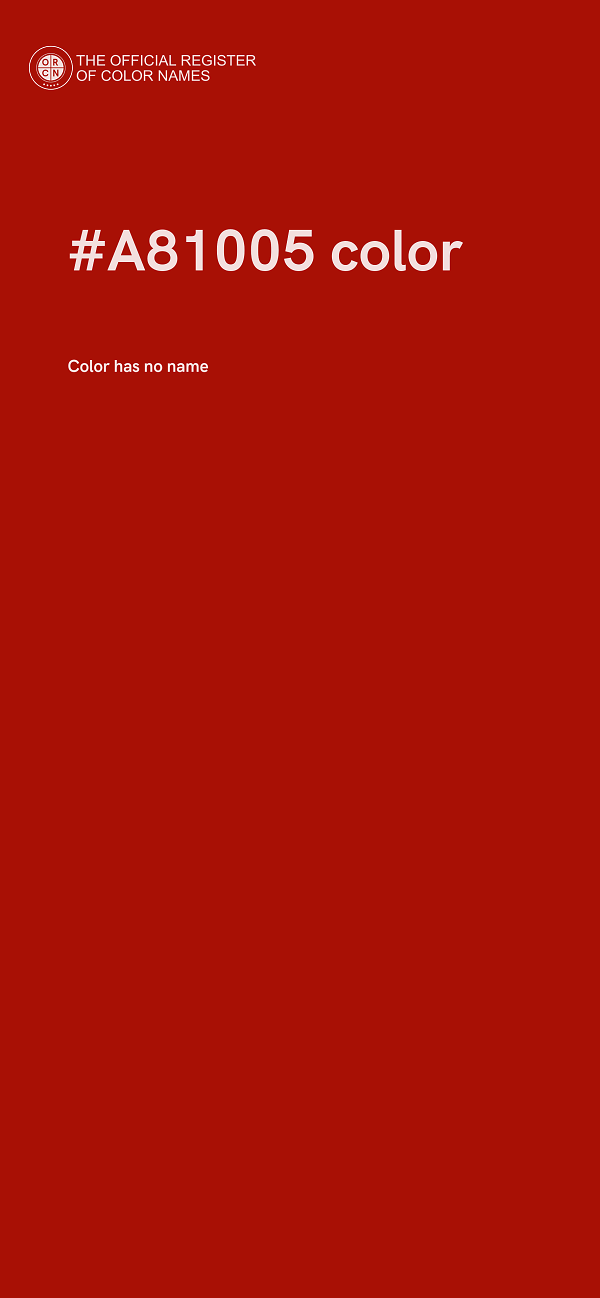 #A81005 color image
