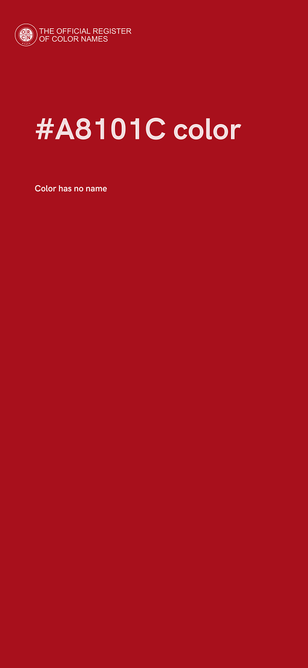 #A8101C color image