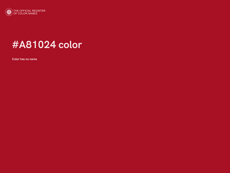 #A81024 color image