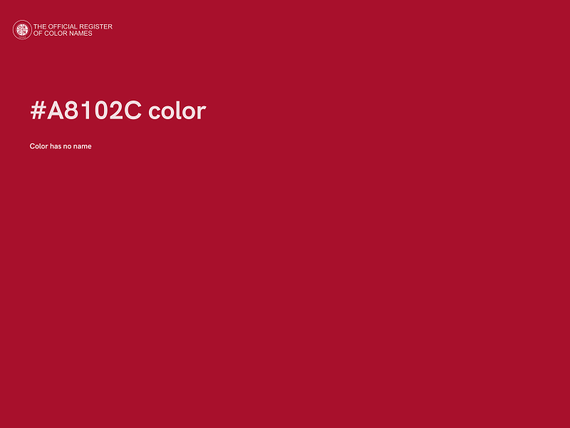 #A8102C color image
