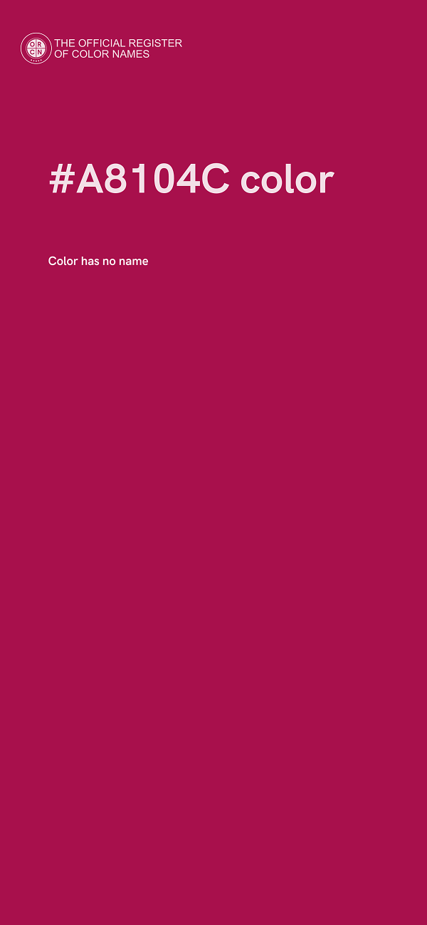 #A8104C color image