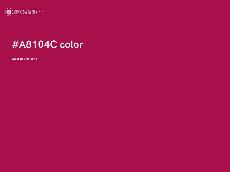 #A8104C color image