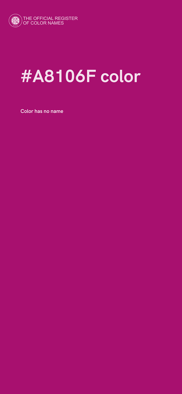 #A8106F color image