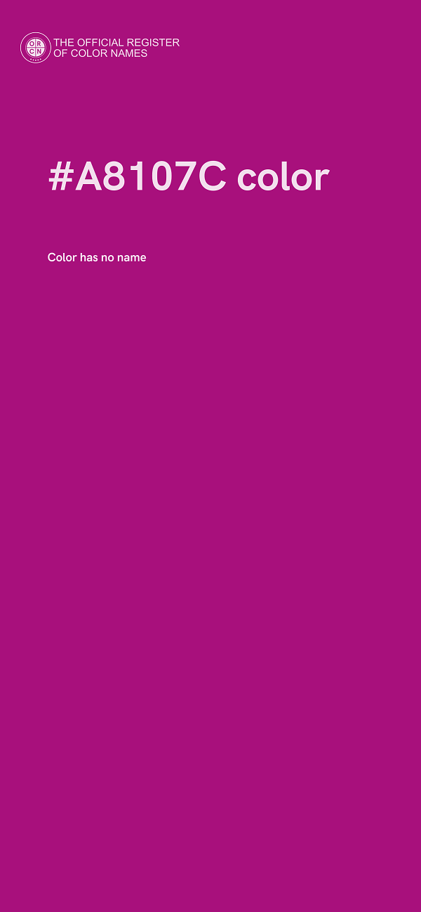 #A8107C color image