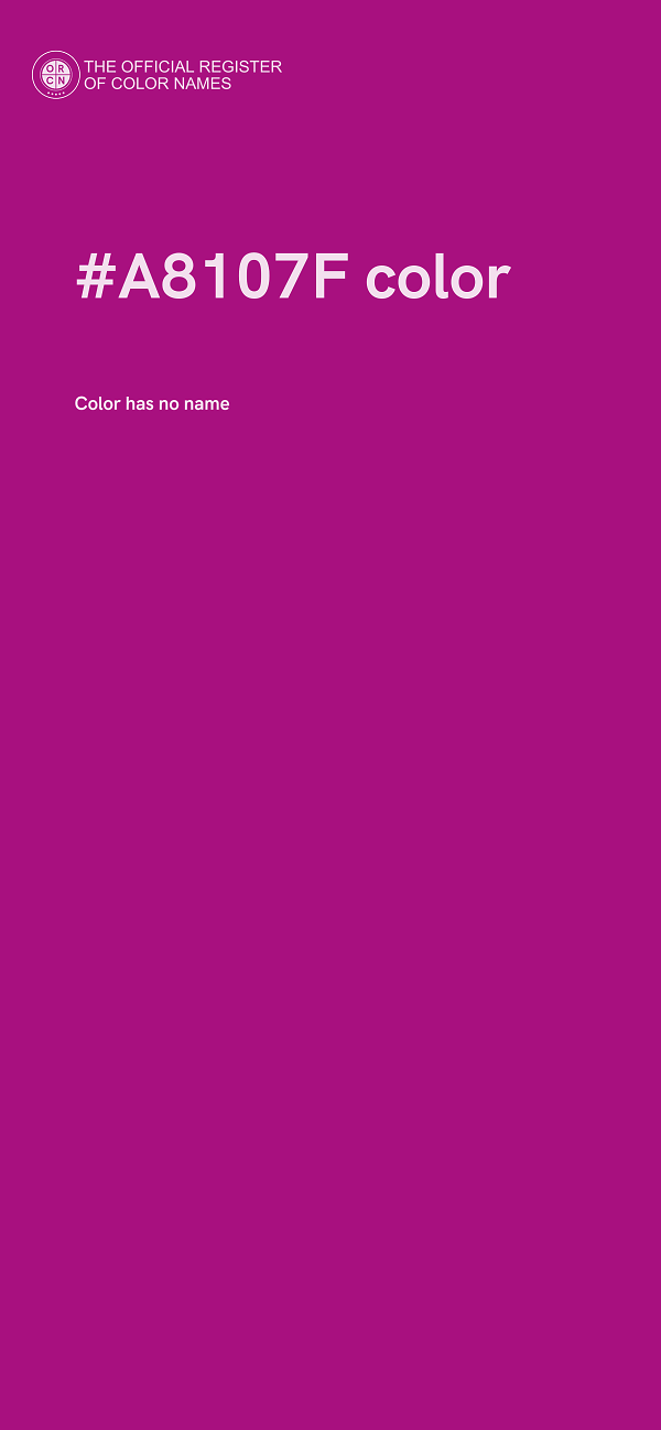 #A8107F color image