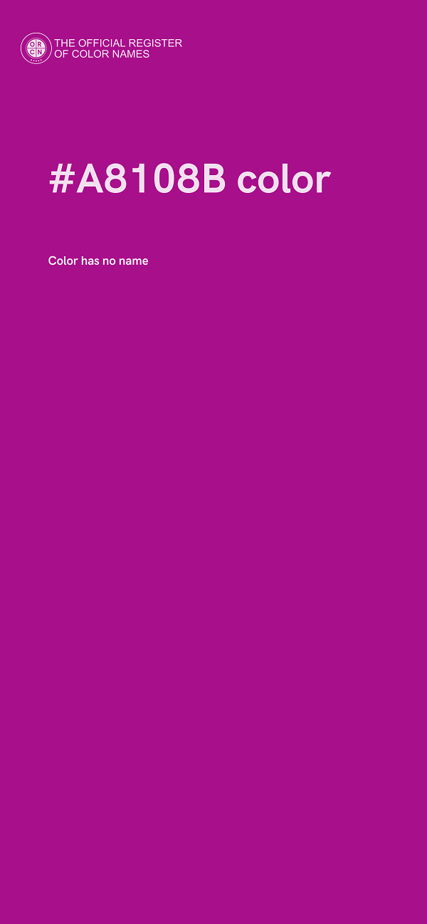 #A8108B color image