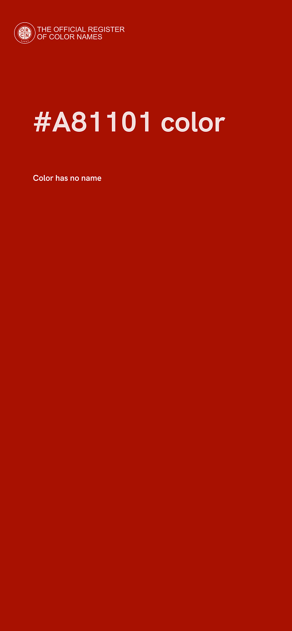 #A81101 color image
