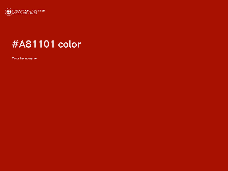 #A81101 color image
