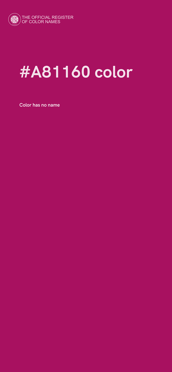 #A81160 color image