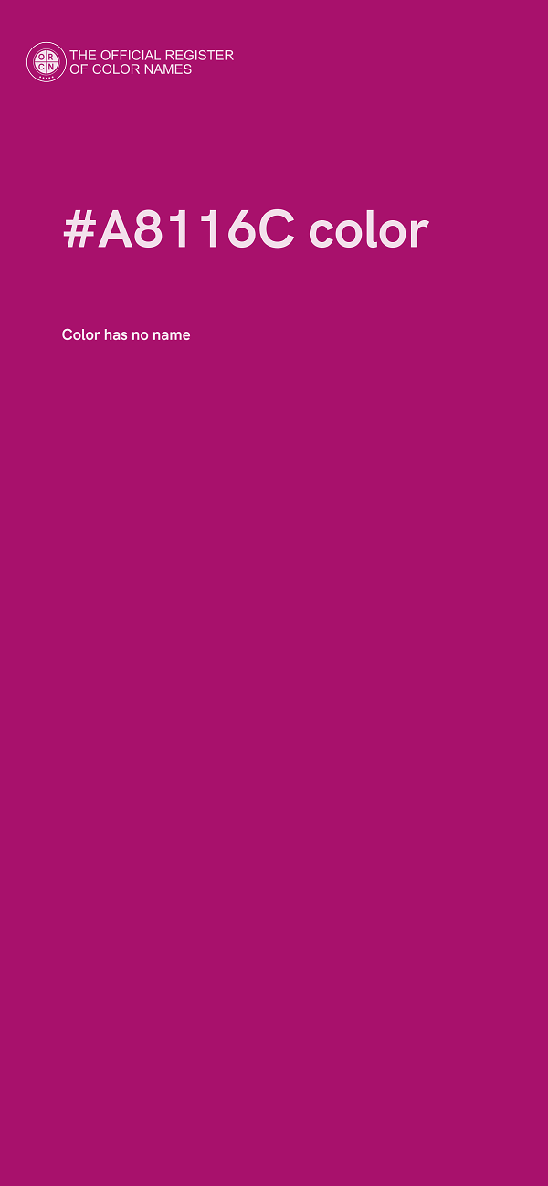 #A8116C color image