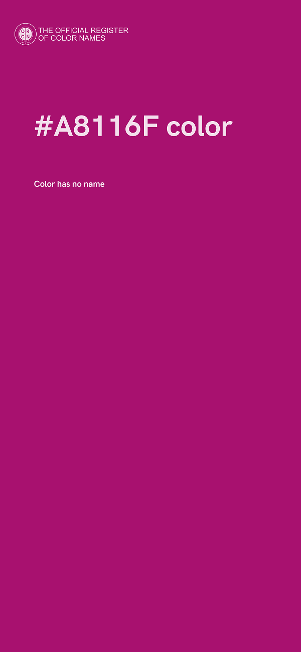 #A8116F color image