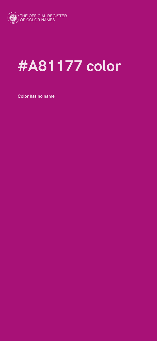 #A81177 color image