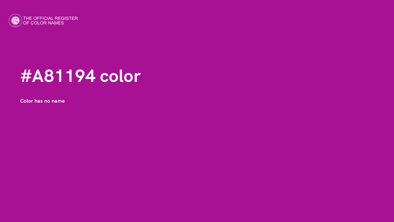 #A81194 color image