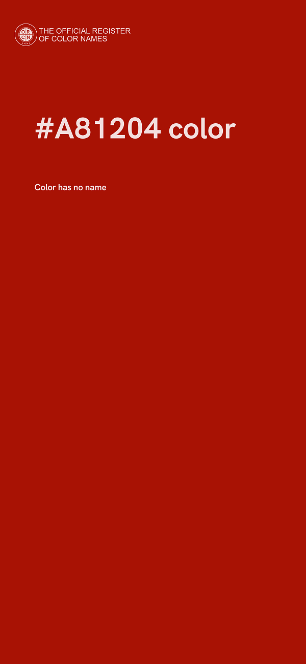 #A81204 color image