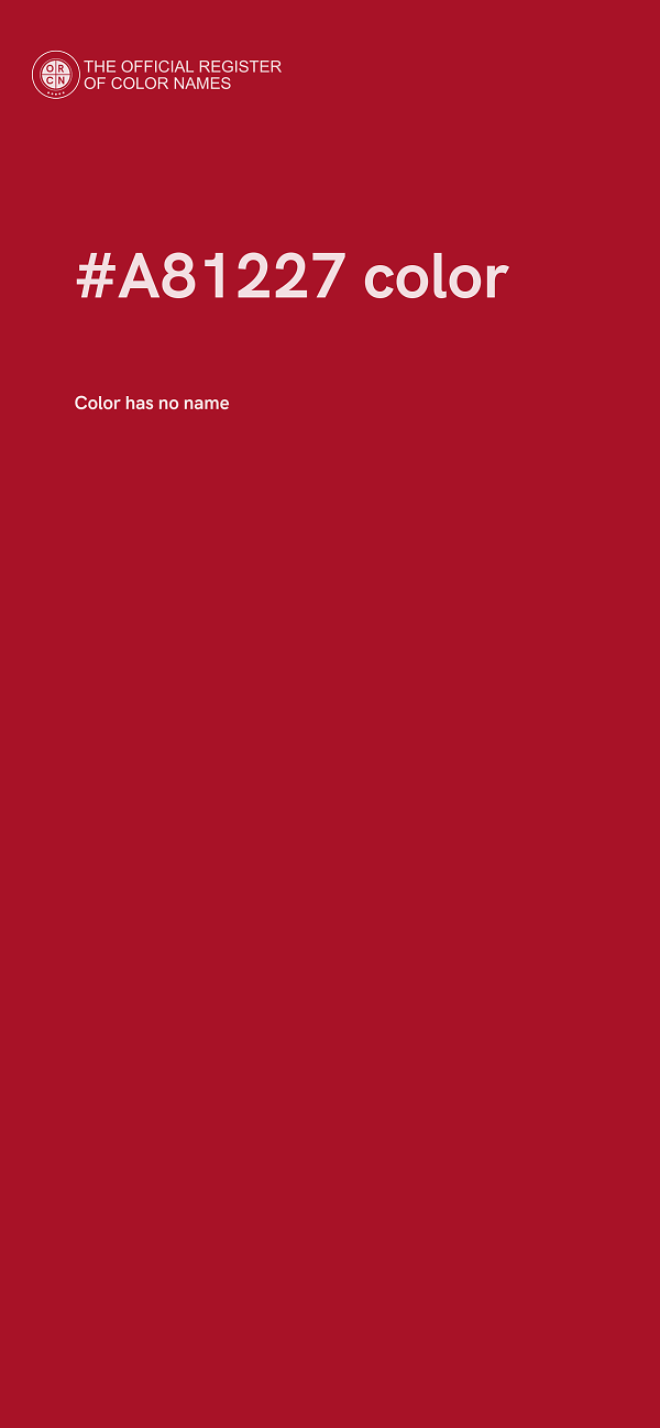 #A81227 color image