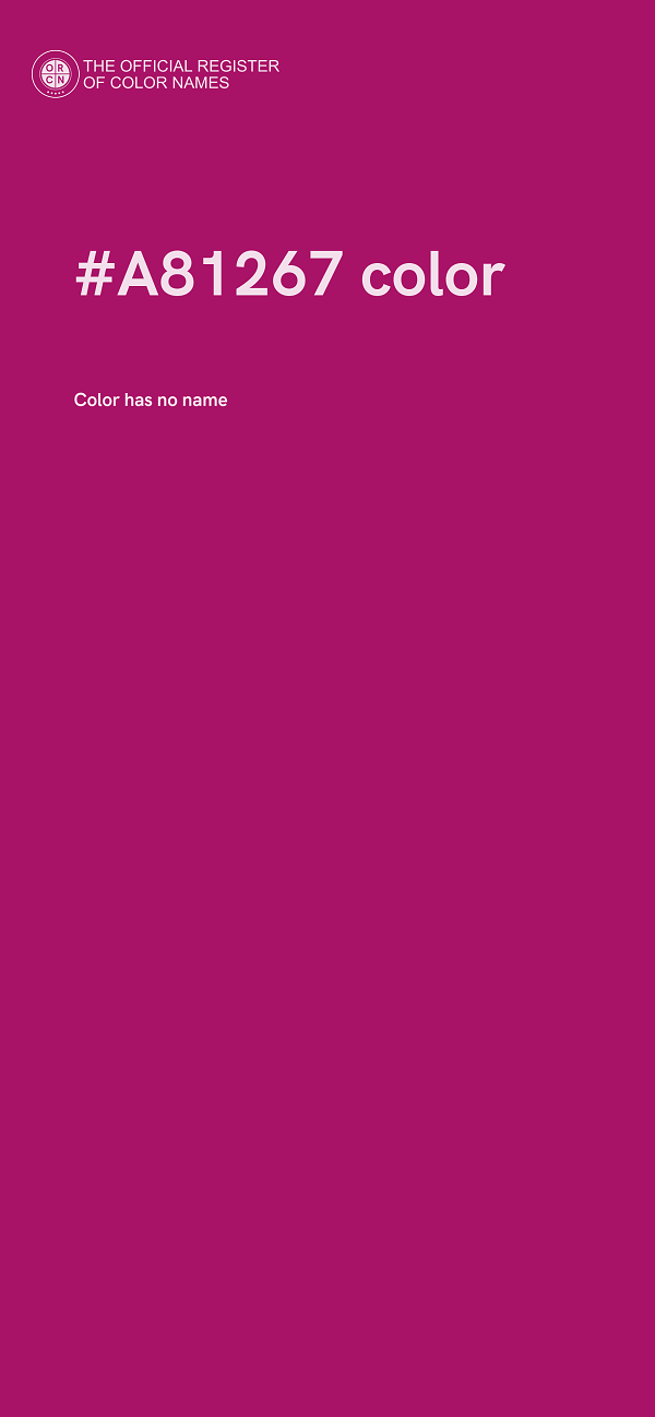 #A81267 color image