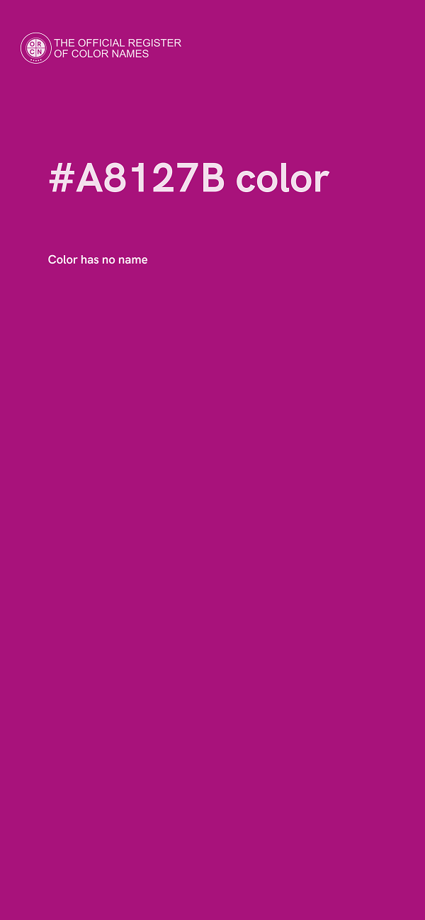 #A8127B color image