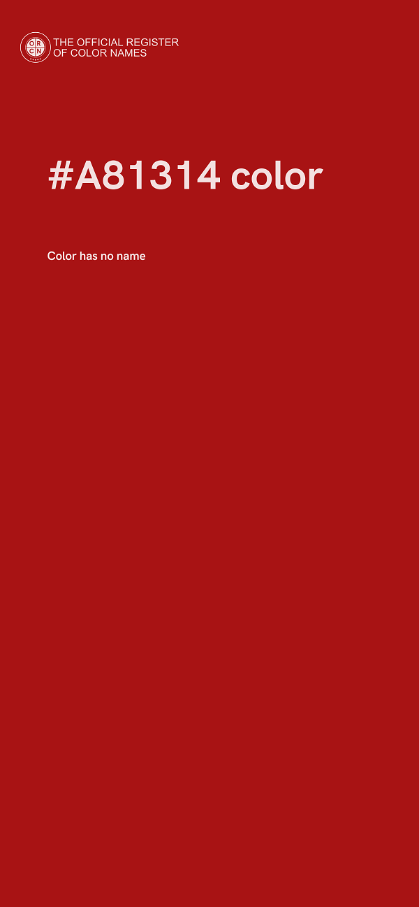 #A81314 color image