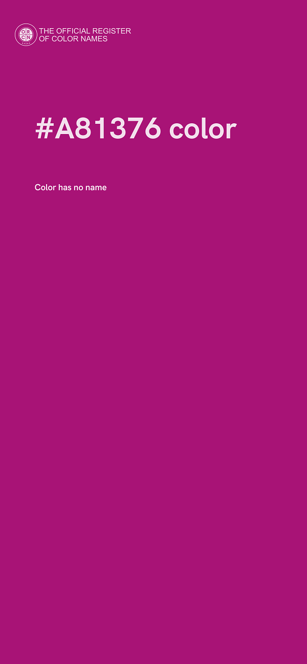 #A81376 color image