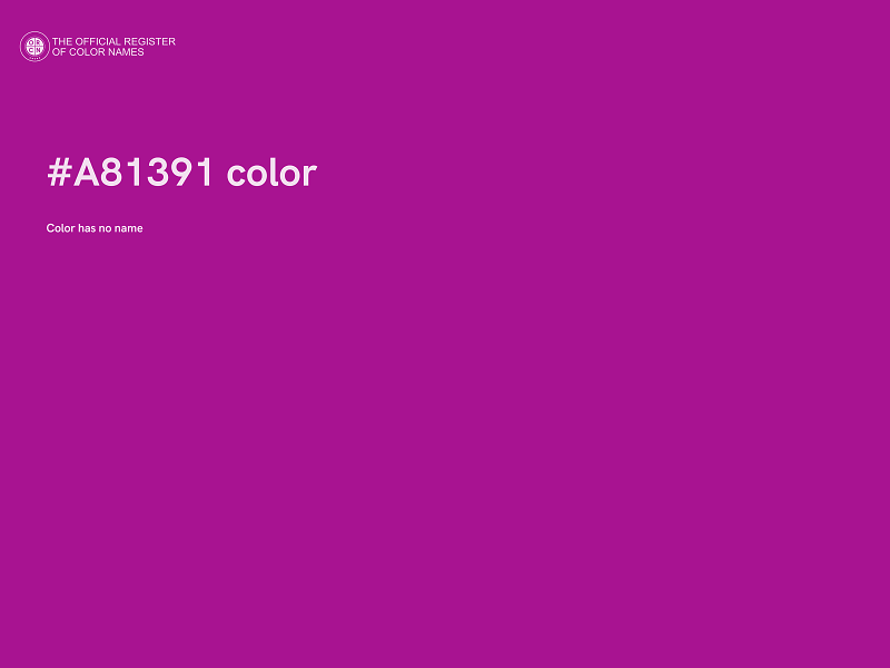 #A81391 color image