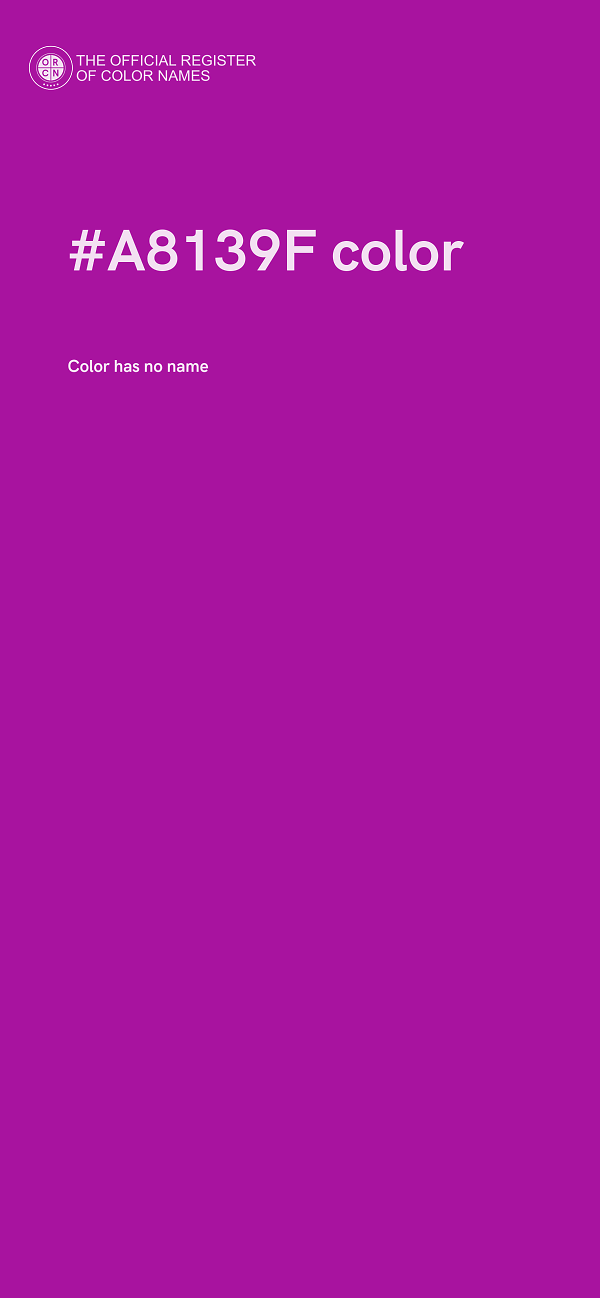 #A8139F color image