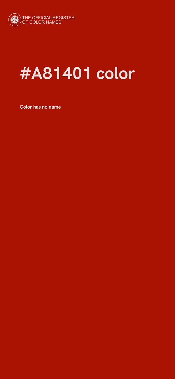 #A81401 color image