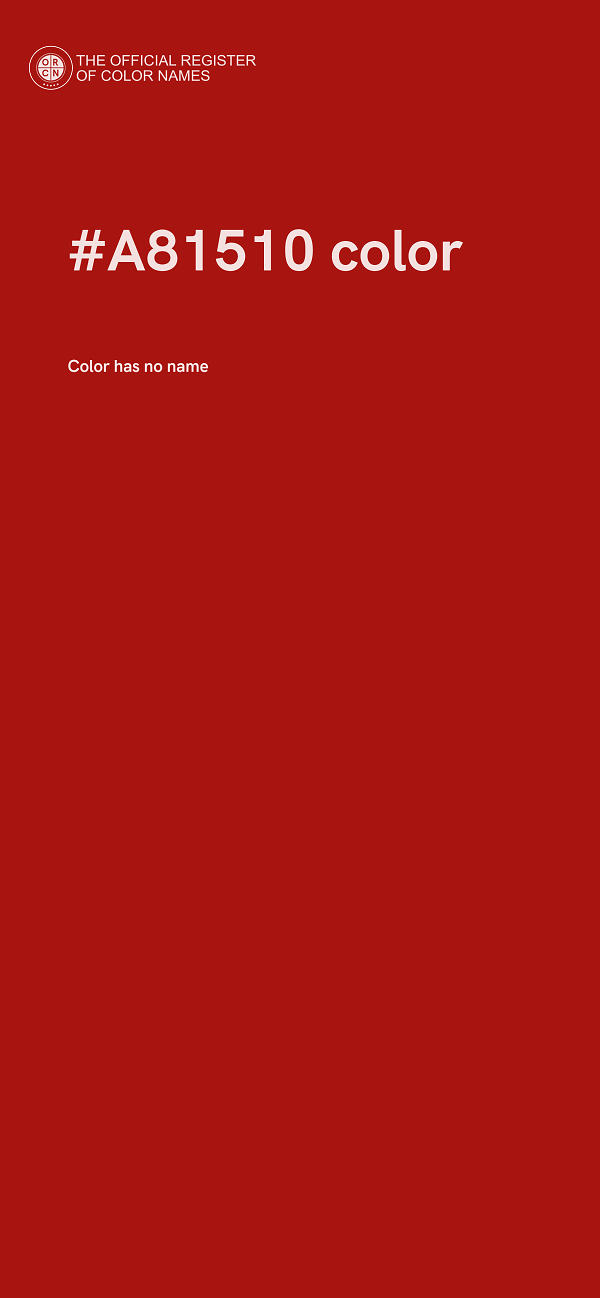 #A81510 color image