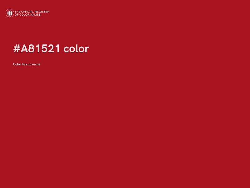 #A81521 color image