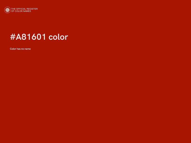 #A81601 color image
