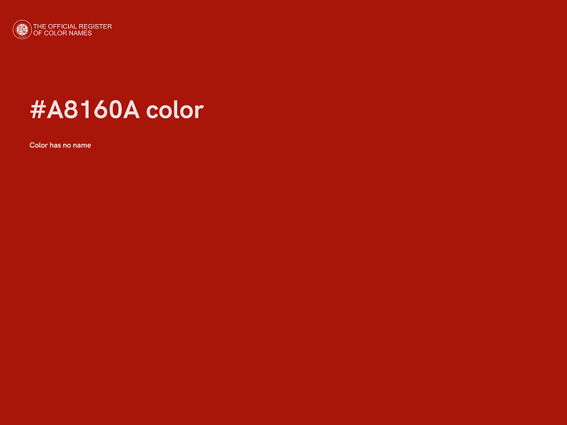 #A8160A color image