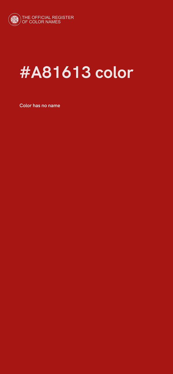 #A81613 color image