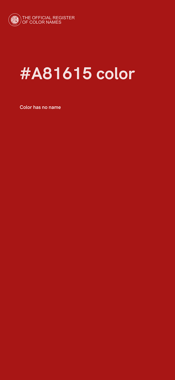 #A81615 color image